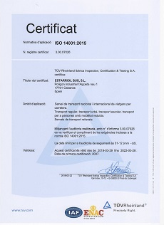 Certificat ISO 14001